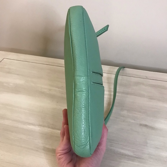 Fossil Elise Leather Crossbody Purse, Mint Green - Picture 7 of 12